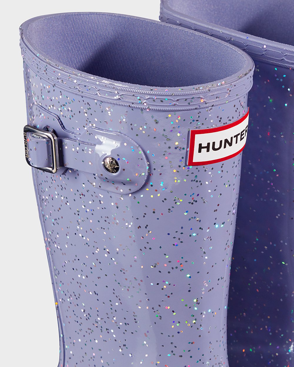 Hunter Niños Original Big Giant Glitter - Botas de Lluvia Moradas - 539-AIOHKB